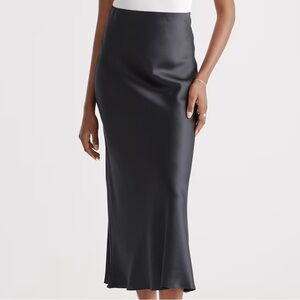 Urban Outfitters Black Silk/Satin Skirt